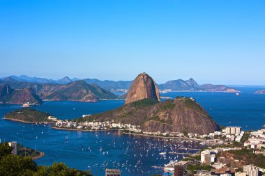 Botafogo and the sugar loaf mountain clipart