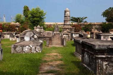 Dutch cemetery of cochin clipart