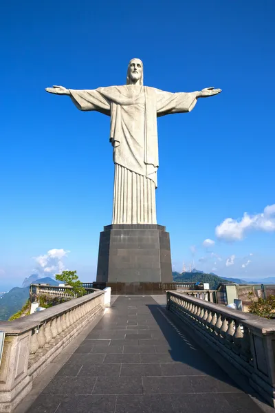 Chrystusa Odkupiciela statua corcovado rio de janeiro Brazylia — Zdjęcie stockowe