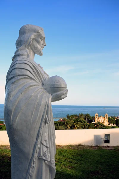 Estatua de San Pedro dentro de la Igreja do Alto da Se — Foto de Stock