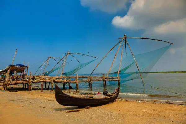 Chinese fishing net of cochin — Stok Foto