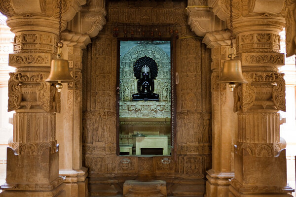Jain temple of lodruva jaisalmer in rajasthan state in india