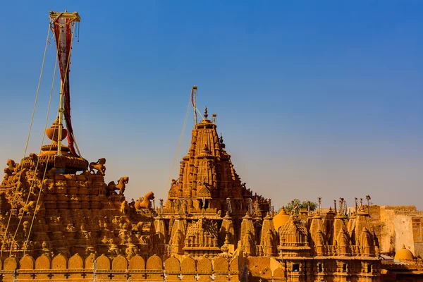 Azotea de templos de jaina de jaisalmer — Foto de Stock