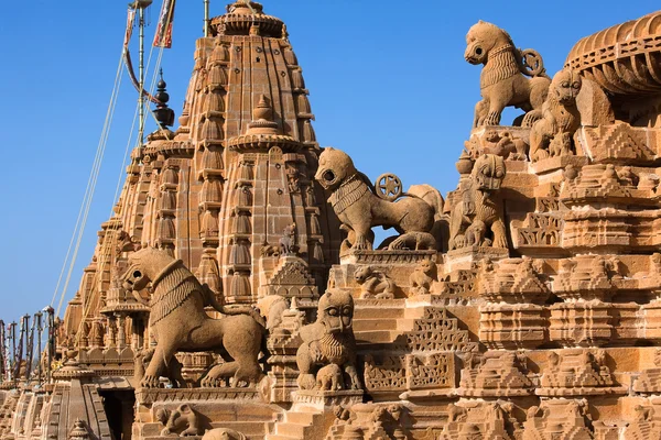 Telhado de templos jainistas de jaisalmer — Fotografia de Stock