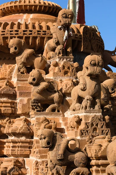 Op het dak van jain tempels van jaisalmer — Stockfoto