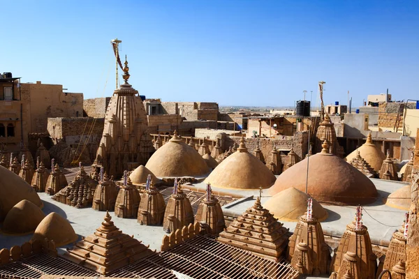 Střešní jain chrámy jaisalmer — Stock fotografie