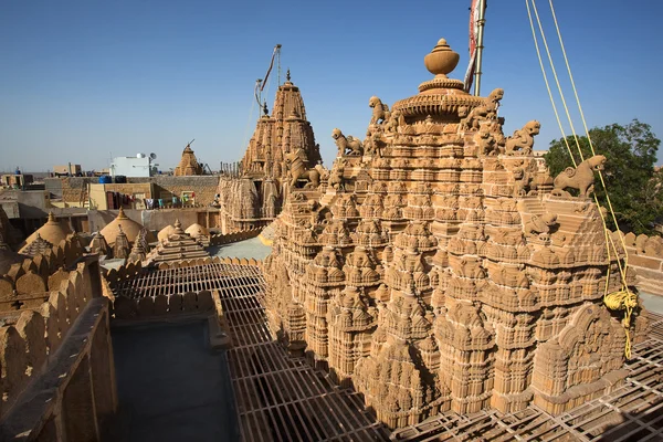 Azotea de templos de jaina de jaisalmer — Foto de Stock