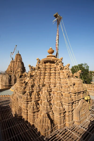 Op het dak van jain tempels van jaisalmer — Stockfoto