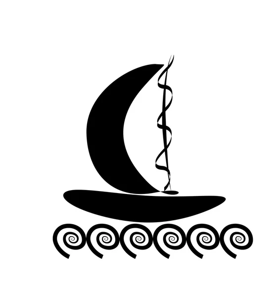 Logo du navire, décor — Image vectorielle