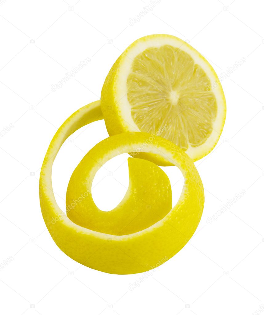 Fresh peeled lemon