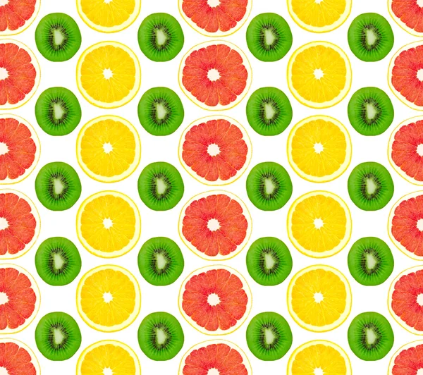 キウイ、レモン、グレープ フルーツのパターン — ストック写真