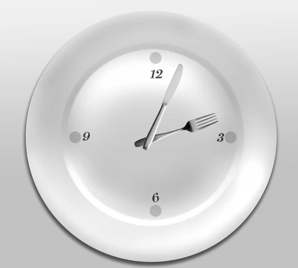 Часы на тарелке . — стоковое фото