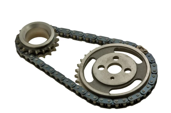 Gears with chain — Stock Photo, Image