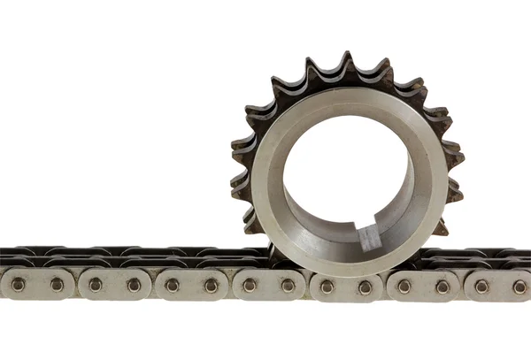 Gear on top of the chain — Stock Photo, Image