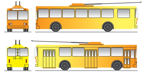 Modelo para o projeto de trolleybus —  Vetores de Stock