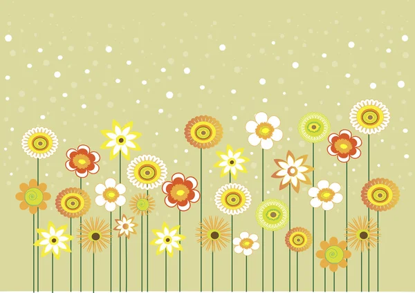 stock vector Flowers and Bubbles