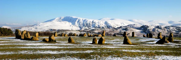 Kasteel rigg stenen cirkel, keswick, Verenigd Koninkrijk — Stockfoto