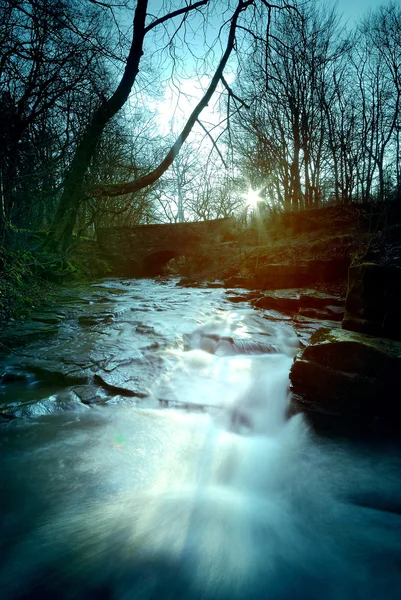 Un arroyo de invierno - Inglaterra — Foto de Stock