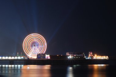 Blackpool at night clipart