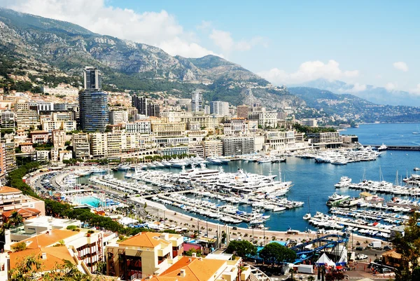 Monako a přístav — Stock fotografie