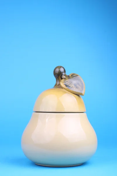 Zuccheriera di tazza nella forma di una pera — Foto Stock