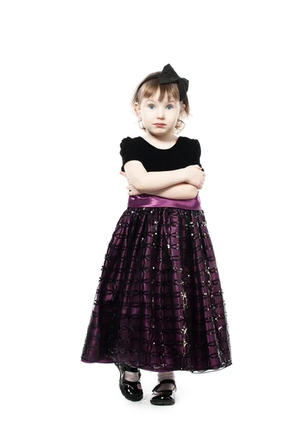 Little cute girl in a dress — Stock Photo, Image