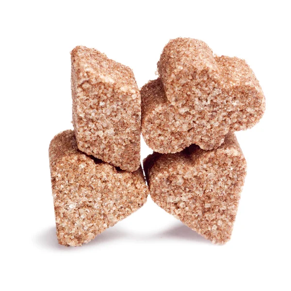 Sugar pieces of sugar with cinnamon — Stock Photo, Image