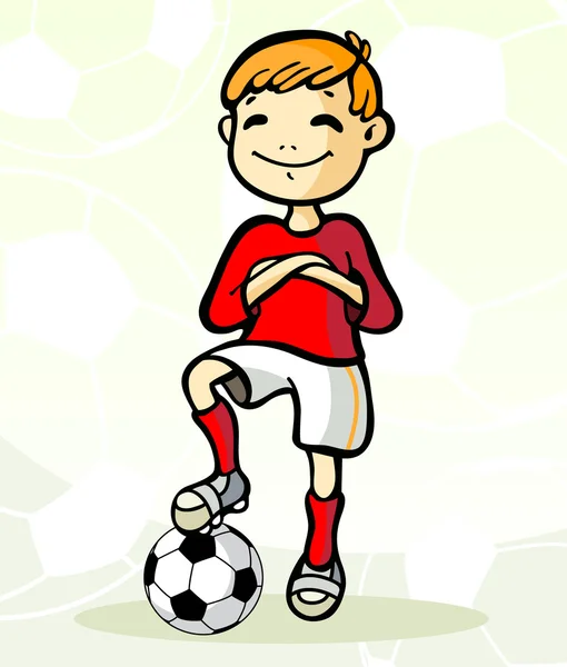 Fußballer mit Ball — Stockvektor