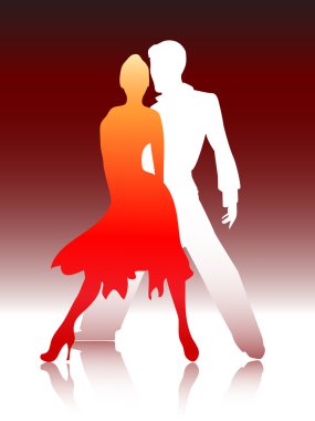 Couple dancing clipart