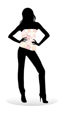 Girl posing clipart