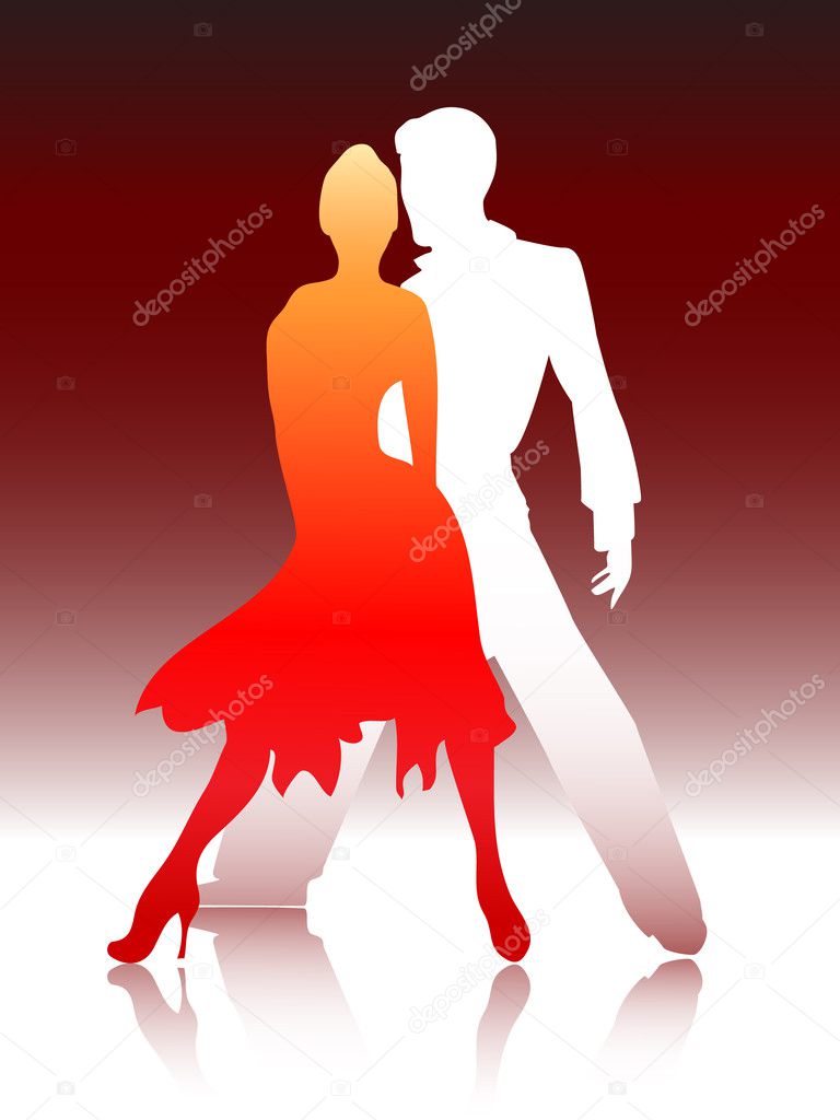 dancing couple Stock Vector