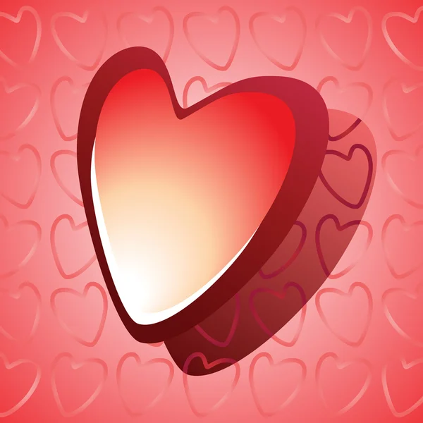 Red glossy heart — Wektor stockowy