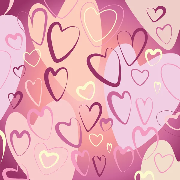 粉红色的心 免版税图库插图