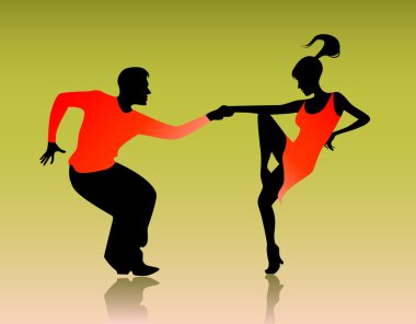 Couple dancing clipart