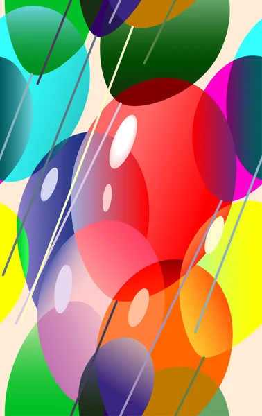 Ballons colorés volant — Image vectorielle