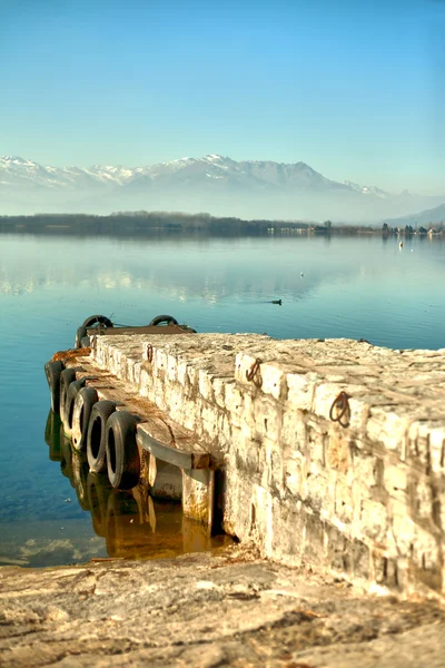 Panoramic Viverone lake view — Stock Photo, Image