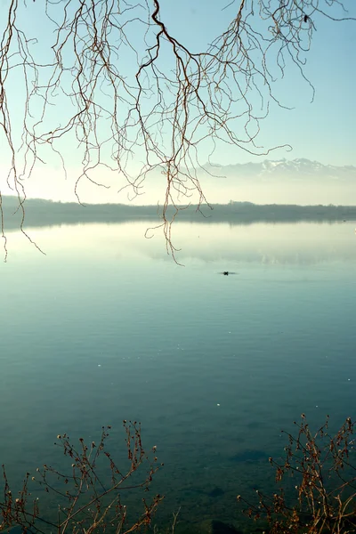 Vista panoramica sul lago di Viverone — Foto Stock