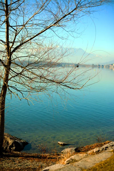 stock image Panoramic Viverone lake view