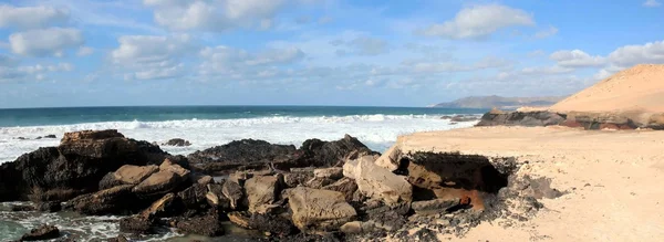 Fuerteventura vista panorâmica da praia tropical — Fotografia de Stock