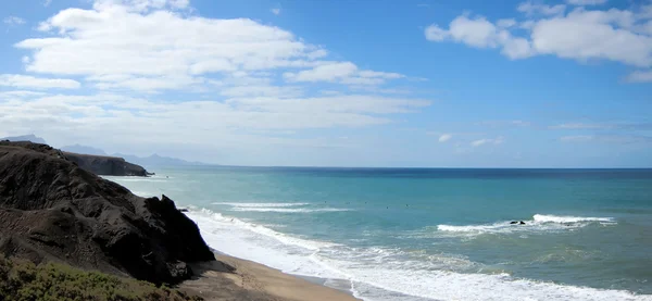Fuerteventura panoramiczny widok na tropikalnej plaży — Zdjęcie stockowe