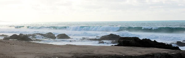 Fuerteventura vista panorámica de la playa tropical Imágenes de stock libres de derechos