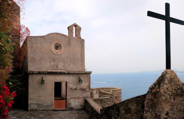 Church in castle Aragonese, Ischia island clipart