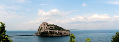 Panoramic view of Ischia Island, Italy clipart