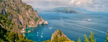 capri Adası, naples'ın panoramik manzarasını