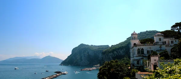 Panoramiczny widok na zatokę capri, Neapol — Zdjęcie stockowe