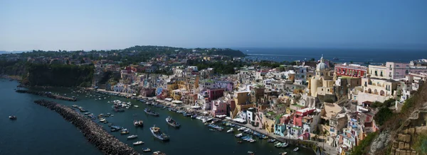 Panoramatický pohled na ostrově procida, Neapol — Stock fotografie