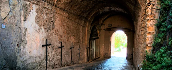 Strada nell'isola di Procida, Napoli — Foto Stock