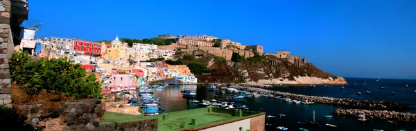 Vista panorámica de la isla de Procida, Nápoles Imagen De Stock