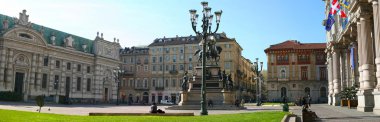 Turin, palazzo carignano görünümünü