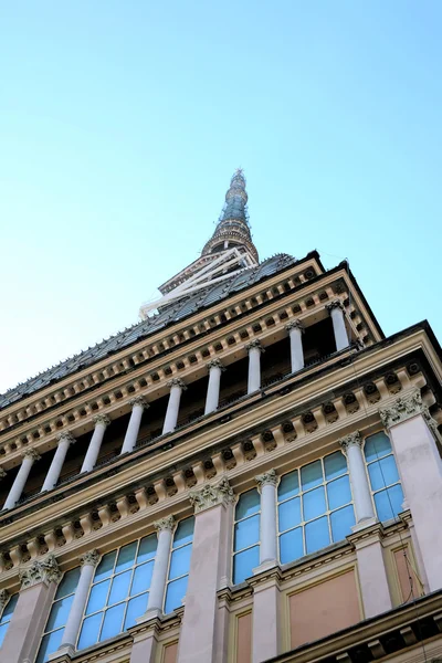 stock image The symbol of Turinthe Mole Antonelliana,Construction began in 1